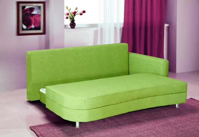 kanapé eurobook zöld a belső térben