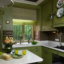 Zeleni kuhinjski set: značajke izbora, kombinacija, 60 fotografija-22