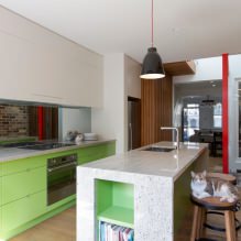 Zeleni kuhinjski set: mogućnosti izbora, kombinacija, 60 fotografija-0