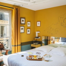 Camera da letto gialla: caratteristiche del design, combinazioni con altri colori-8