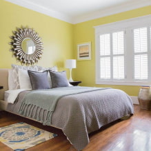 Camera da letto gialla: caratteristiche del design, combinazioni con altri colori-4